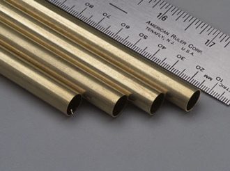 Round Brass Tube .014" Wall X 1/2" OD X 36" Long – Pack Of 4, For Crafting, Modeling, & Repair