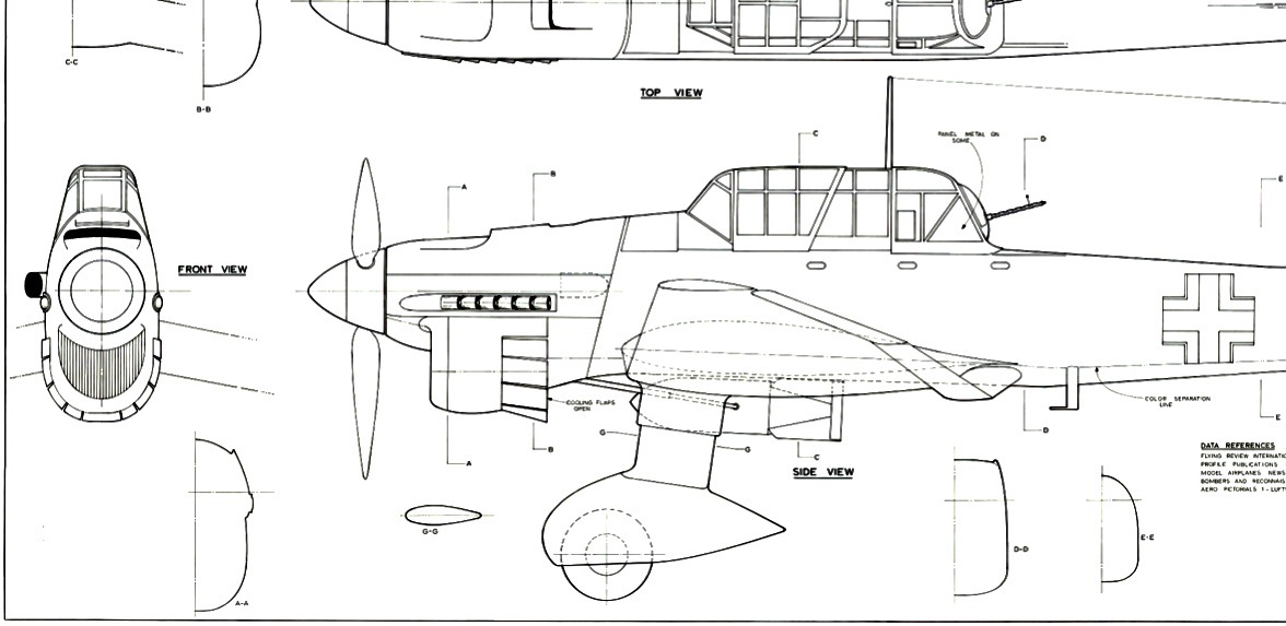 Junkers Ju-87B-2 Stuka (67.5”) Plan Set - 300SD - Precision Cut Kits