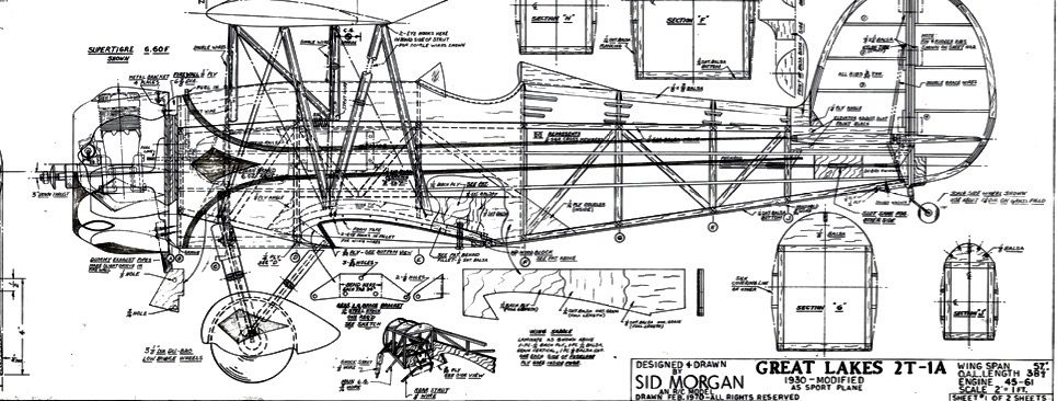 Smith Mini Plane (1957) (42.5”) Plan Set - Precision Cut Kits